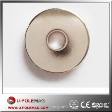 Ring NdFeB Permanent Magnet With Shining Nickel Plating N35-N52